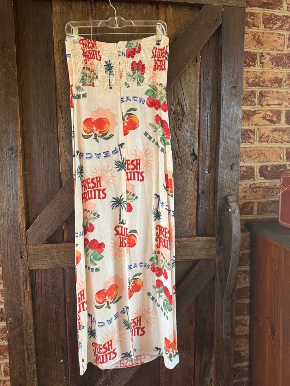 Paper heart strapless linen blend fruit dress NWT - Picture 6 of 6